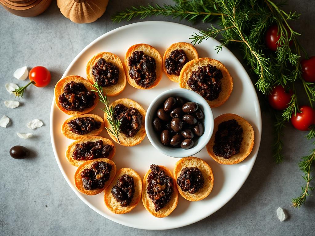 Black Olive Tapenade Crostini
